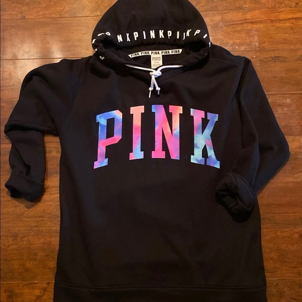RARE VS pink watercolor hoodie!!